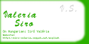 valeria siro business card